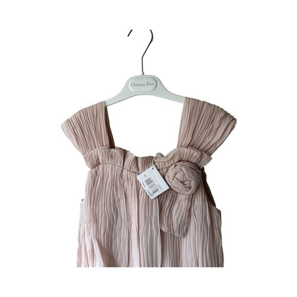 Christian Dior silk girl’s blush pink pleated Lined dress size 12 A NWT - Picture 3 of 13